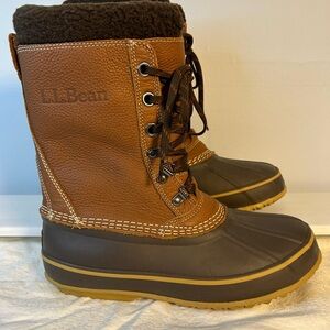 NWOT L.L. Bean | Men’s size 8 Women’s 9.5| Snow Boots| leather Cabincore